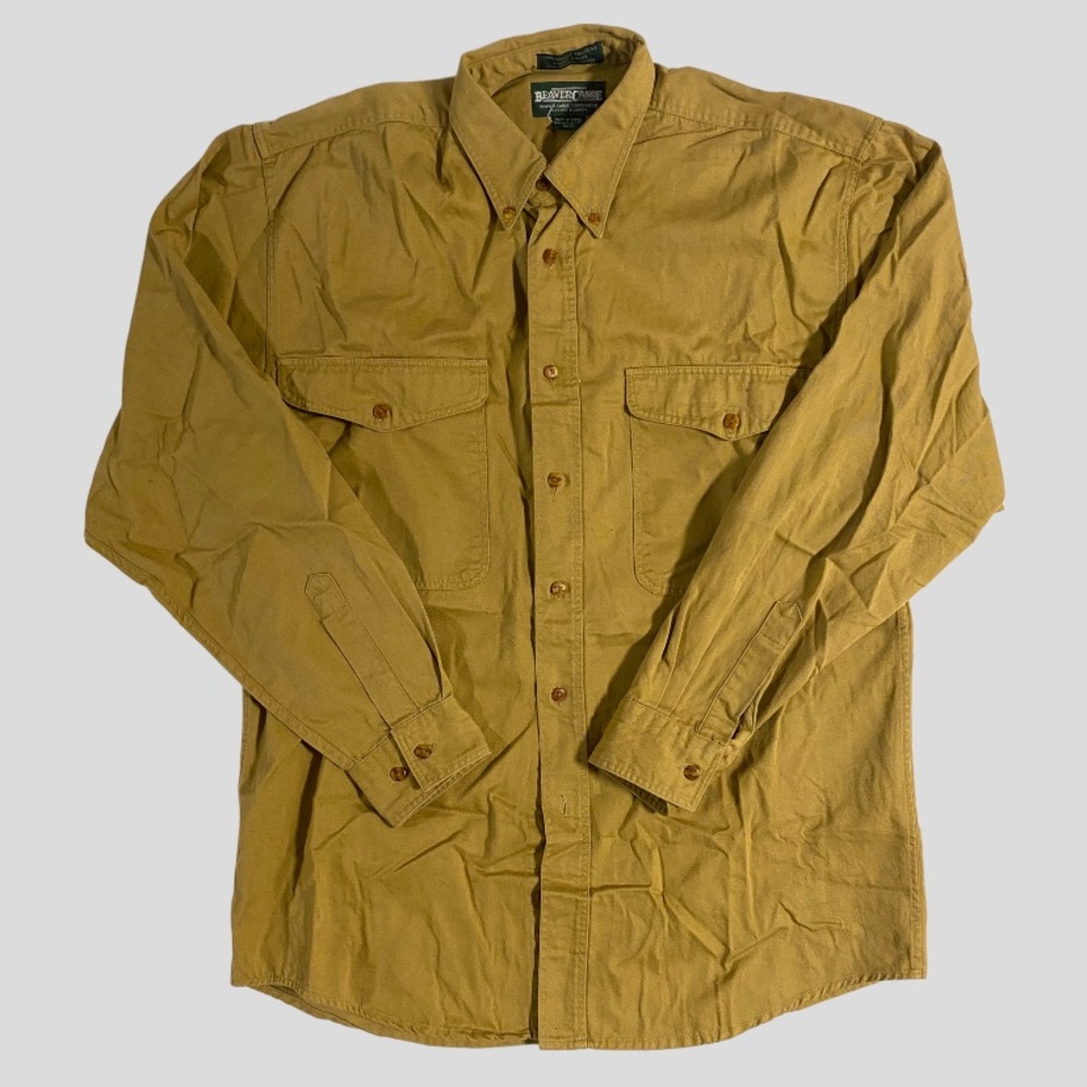 (3 for $45) Beaver Canoe Khaki Button Up
